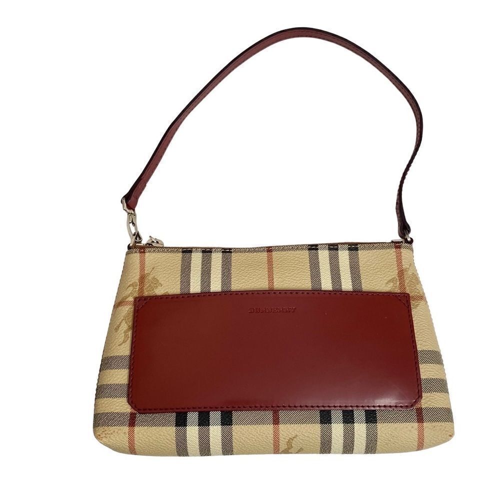 BURBERRY Nova Check Pvc Leather Handbag Shoulder Bag 💼